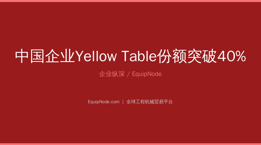 Chinese Companies Surpass 40% Share on Yellow Table 2026