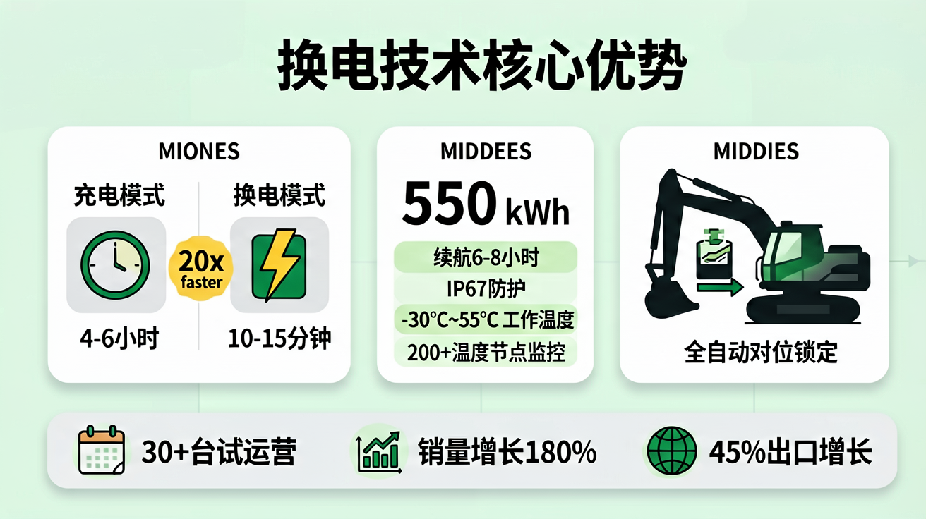 换电挖掘机技术示意