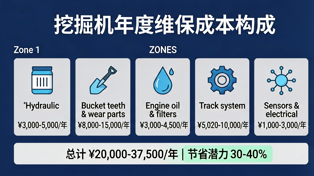 挖掘机维保成本构成
