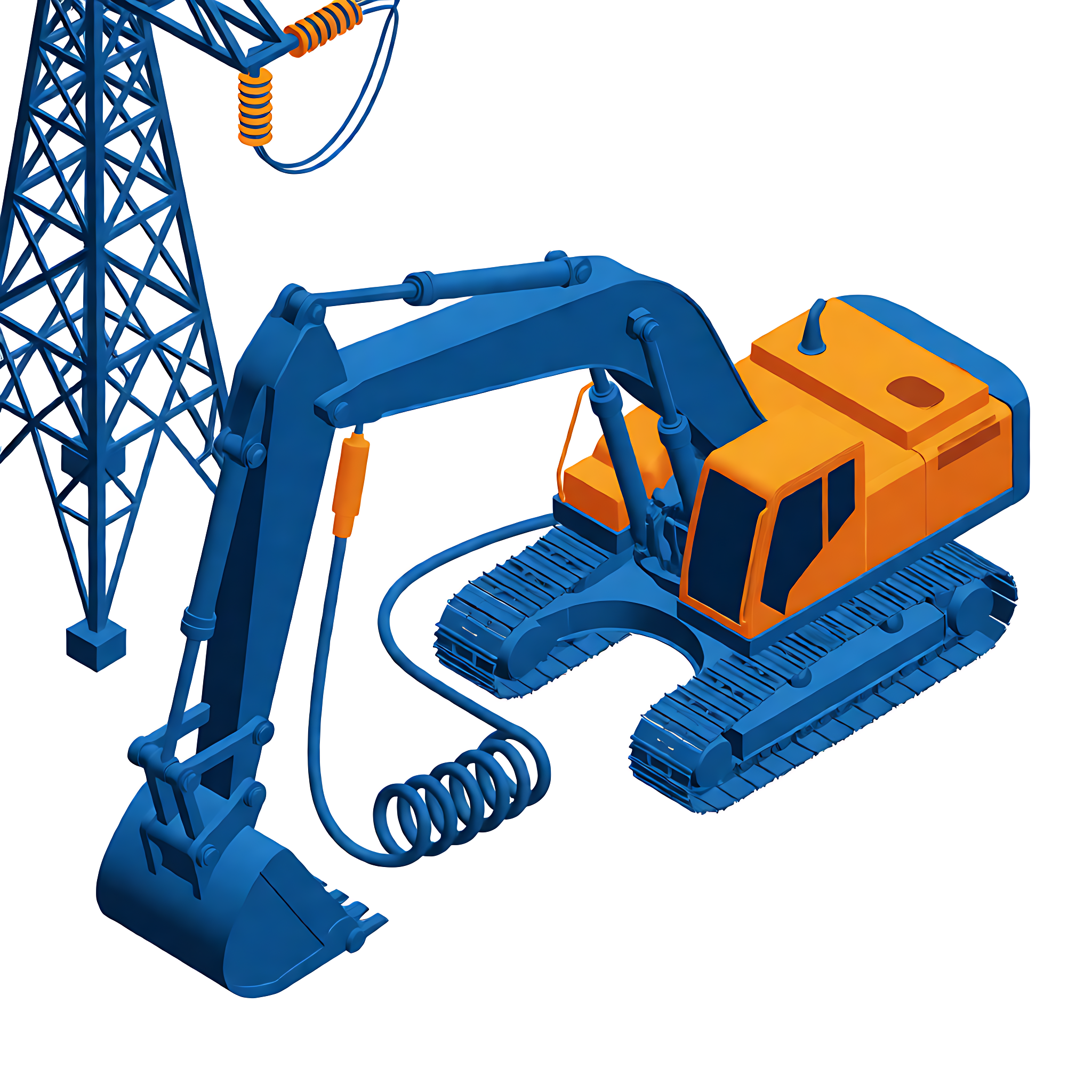 Volvo EC500 electric excavator direct cable connection diagram