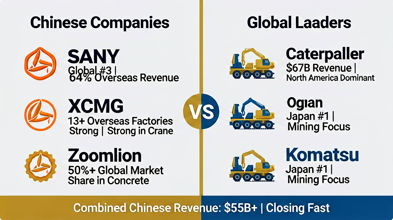 Chinese Construction Machinery Companies vs. Global Giants