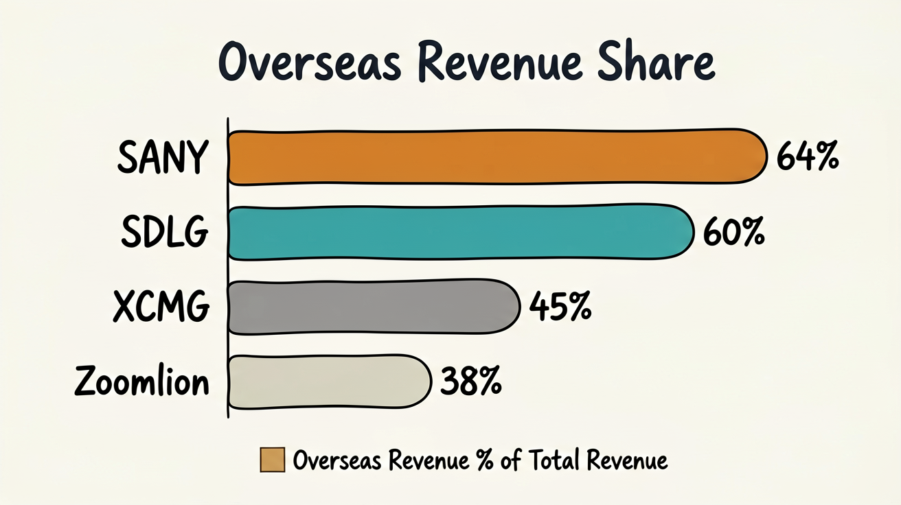 Four Companies' Overseas Revenue Comparison