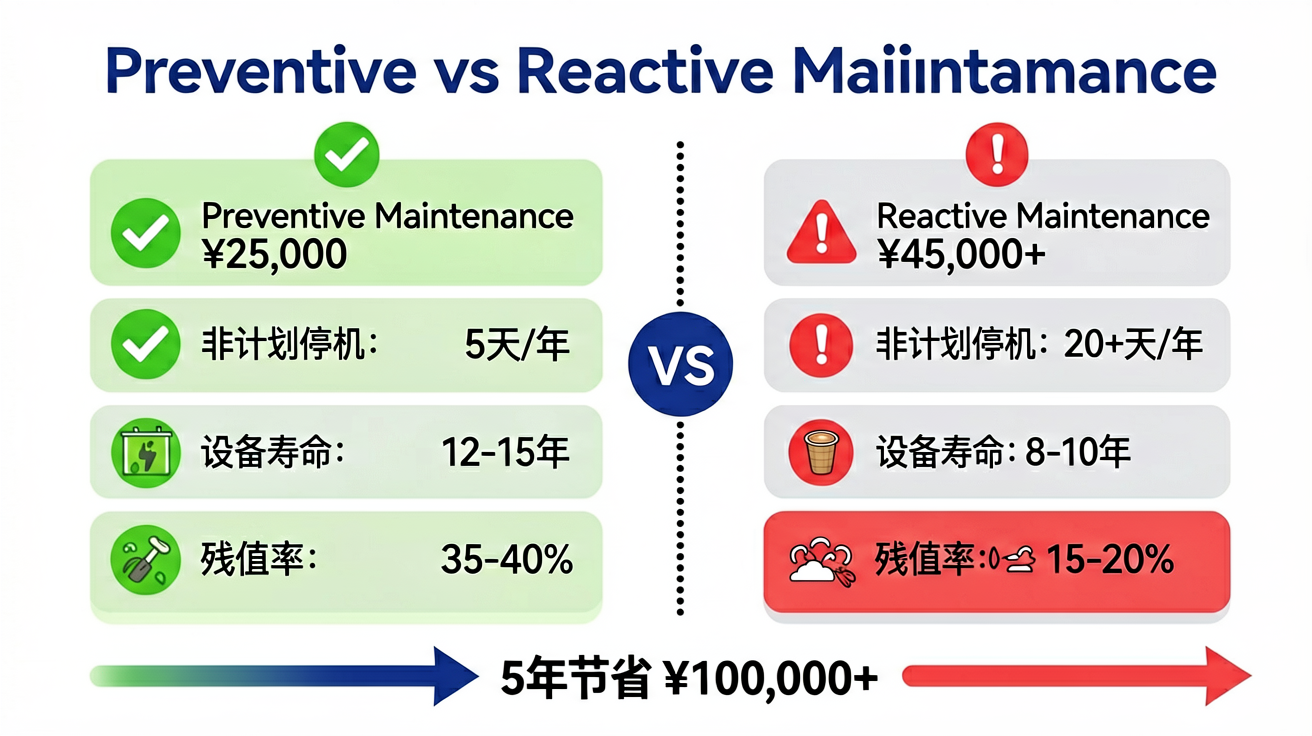 预防性维保vs被动维修对比
