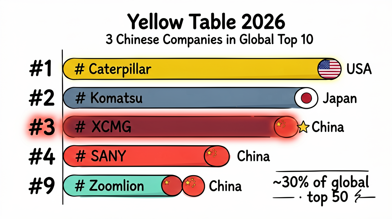 2026年全球工程机械制造商50强排名